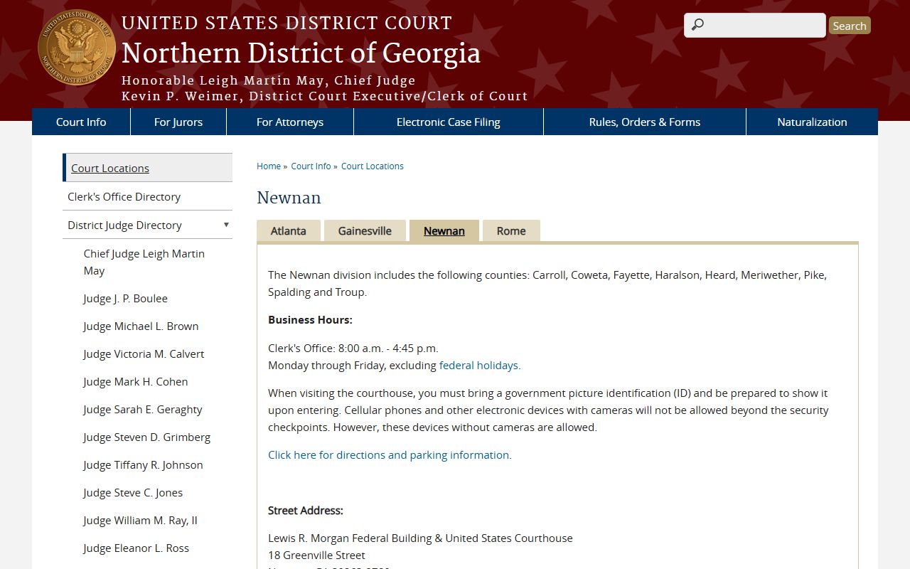 Carroll County Superior Court records Northern District Newnan courthouse