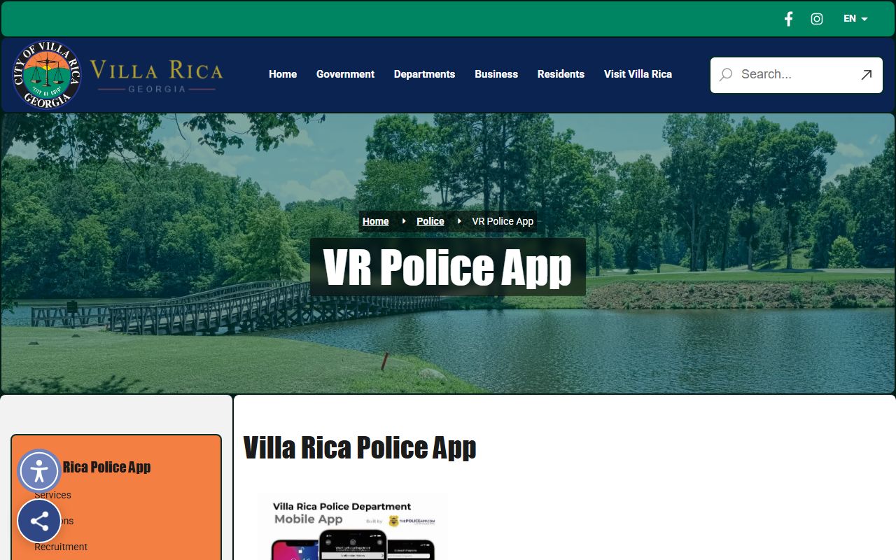 Carroll County warrant records Villa Rica Police app source